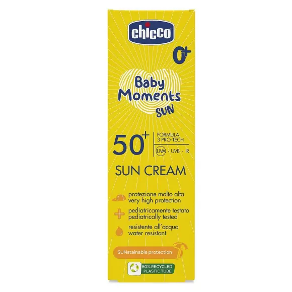 Chicco Baby Moments Sun - Crema Solare Spf 50+ 75 Ml. | Protezione Estate