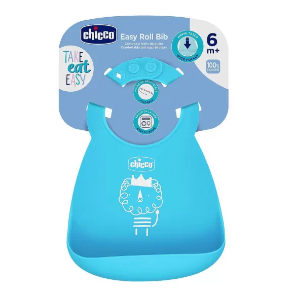 Chicco Bavaglino In Silicone Facile Da Arrotolare | Bavaglini