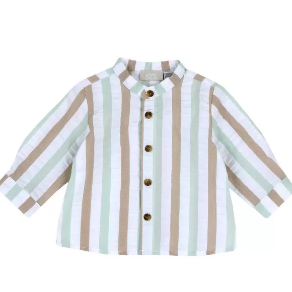 Chicco Camicia Di Cotone Con Fantasia A Righe | Camicie