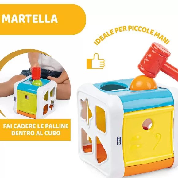 Chicco Cubo Incastra & Martella 2 In 1 | Incastri E Impilabili