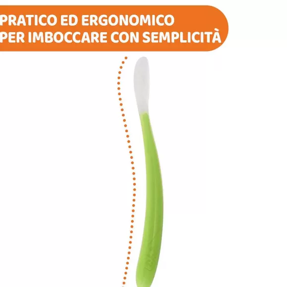 Chicco Cucchiaio In Morbido Silicone 6M+ | Piatti E Posate