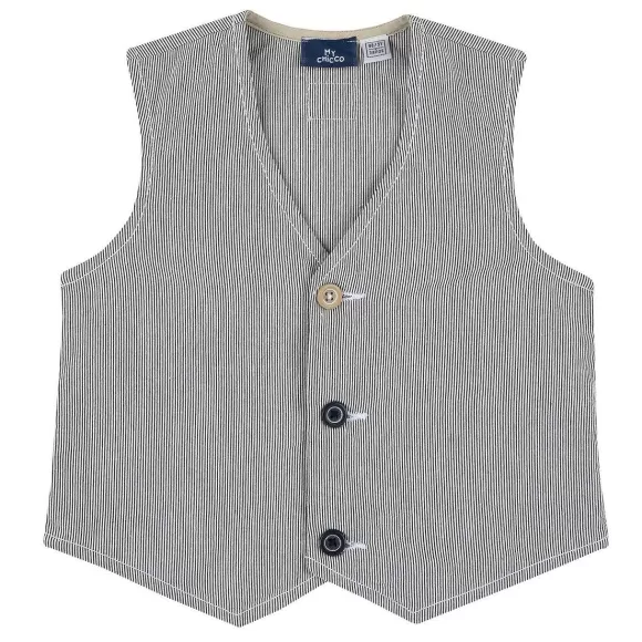 Chicco Gilet Di Cotone Con Fantasia A Righe | Gilet