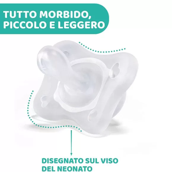 Chicco Gommotto Physioforma® Minisoft 0-2M (2 Pcs) | Succhietti Physioforma