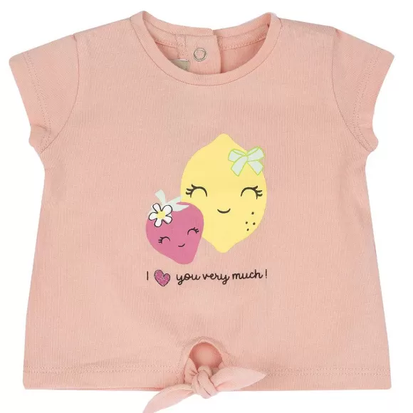 Chicco Maglietta Albicocca Con Nodo In Vita | T-Shirt