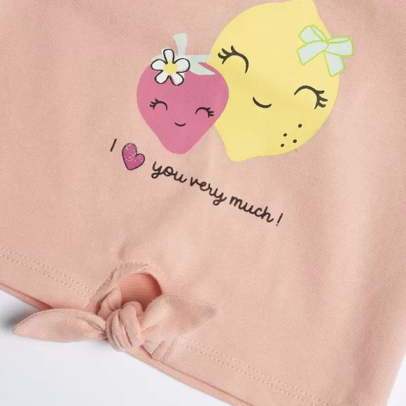 Chicco Maglietta Albicocca Con Nodo In Vita | T-Shirt