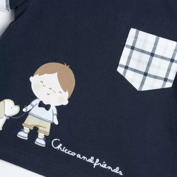 Chicco Maglietta Blu Manica Corta | T-Shirt