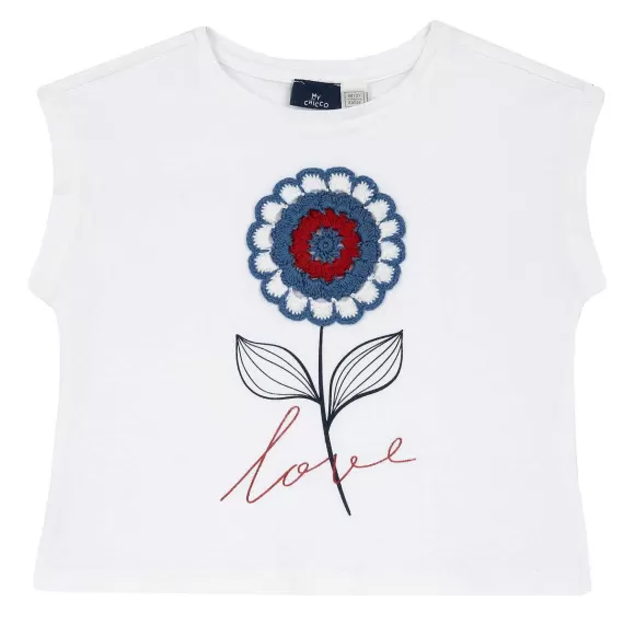 Chicco Maglietta Con Fiore Crochet | T-Shirt