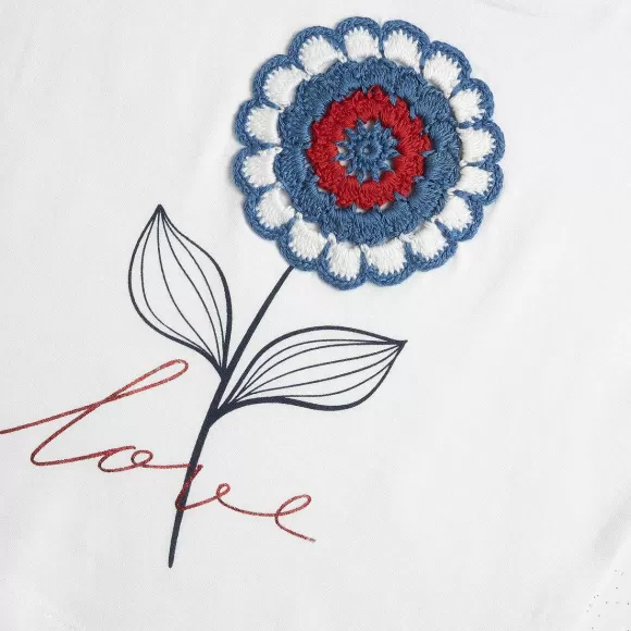 Chicco Maglietta Con Fiore Crochet | T-Shirt