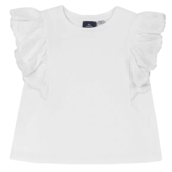Chicco Maglietta Con Manichine Volants Ricamate | T-Shirt