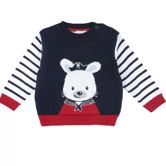 Chicco Maglione Con Maniche Rigate | Maglioni