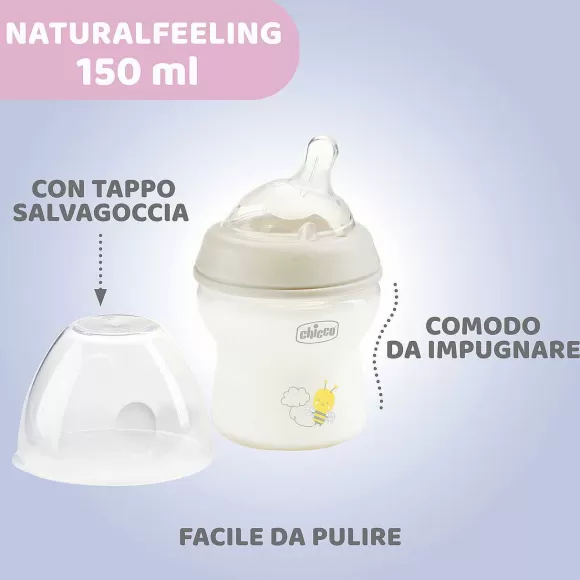 Chicco Naturalfeeling Biberon 0M+ 150Ml Flusso Lento | Biberon
