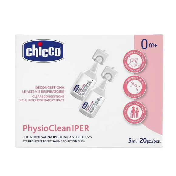 Chicco Physioclean Iper Soluzione Salina Ipertonica 5Ml-20Pz | Pulizia Naso