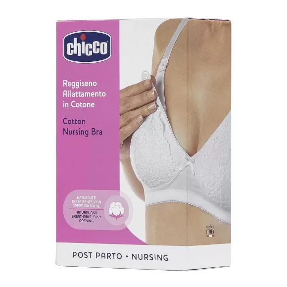 Chicco Reggiseno Allattamento In Cotone Bianco | Reggiseni Allattamento