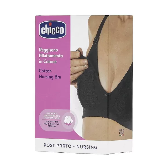 Chicco Reggiseno Allattamento In Cotone Nero | Reggiseni Allattamento