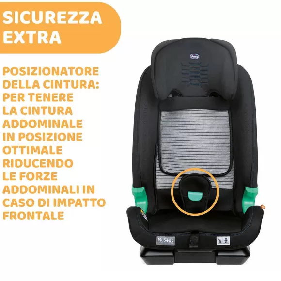 Chicco Seggiolino Auto Myseat Air Zip&Wash (76-150 Cm) | Seggiolini Auto Bimbi Piccoli (Dai 15 Mesi)