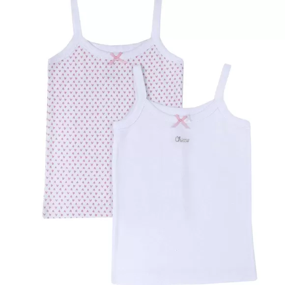 Chicco Set Canottiere Con Spallina Stretta E Fiocchetto | Body