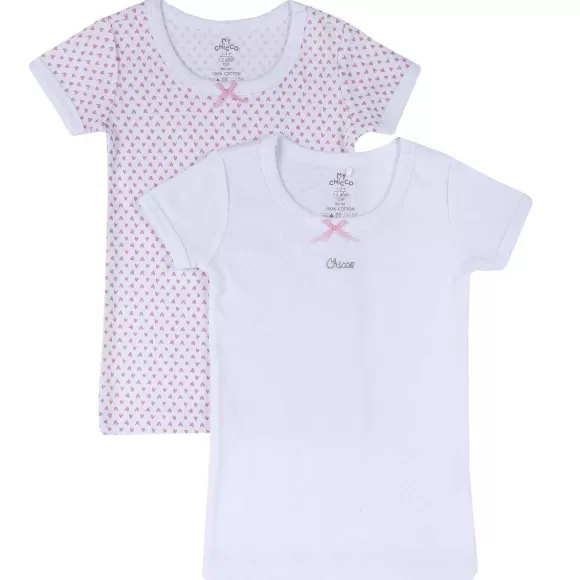 Chicco Set Magliette Intime Con Manica Corta E Fiocchetto | Body