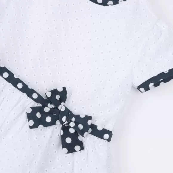 Chicco Vestito Con Fantasia A Pois E Fiocco Applicato | Vestiti